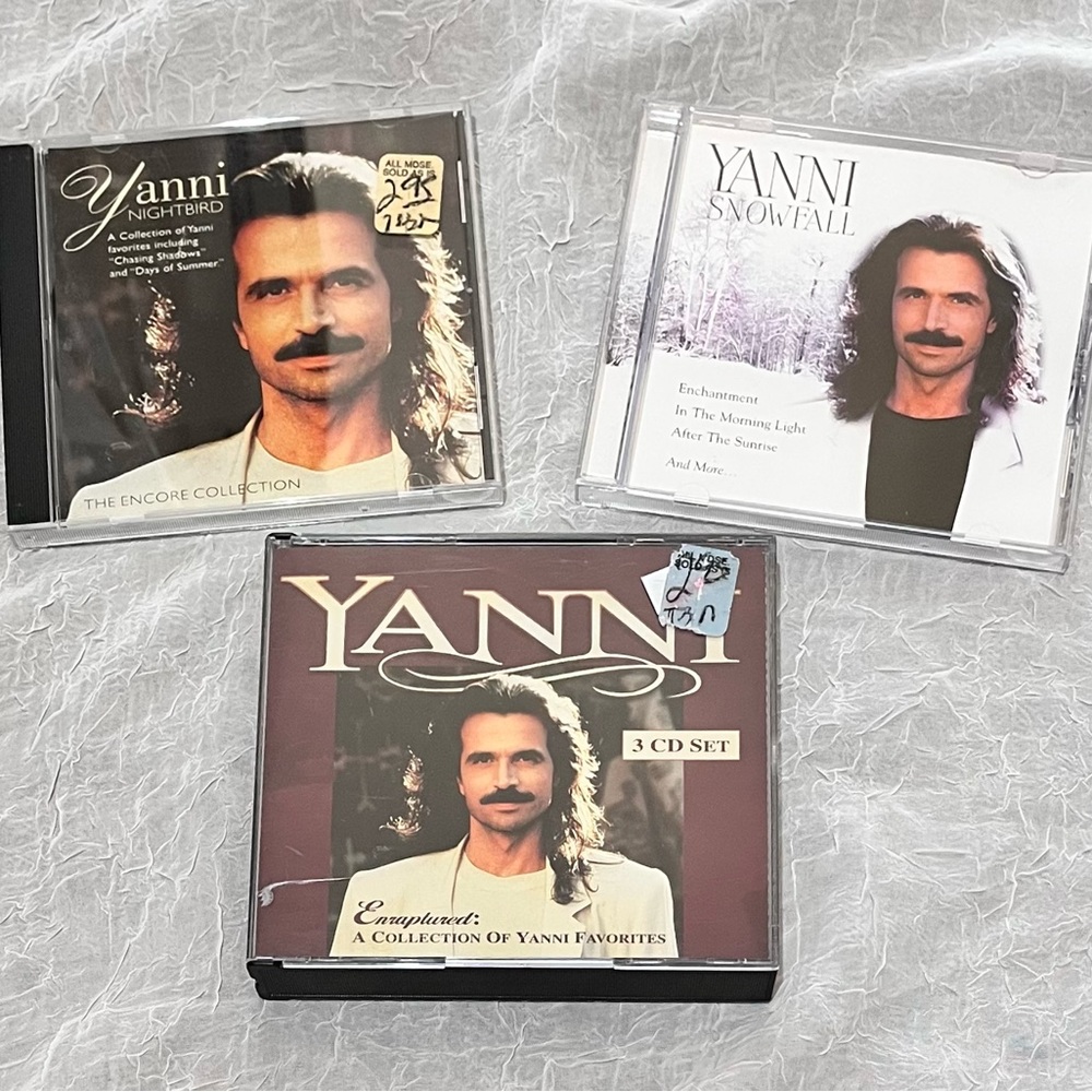 Yanni Lot Of 3 CDs NIGHTBIRD, SNOWFALL, ENRAPTURED: 3 CD SET.  (Total 5 CDs)